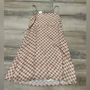Abercrombie Kids Brown and White Spaghetti Strap Sundress